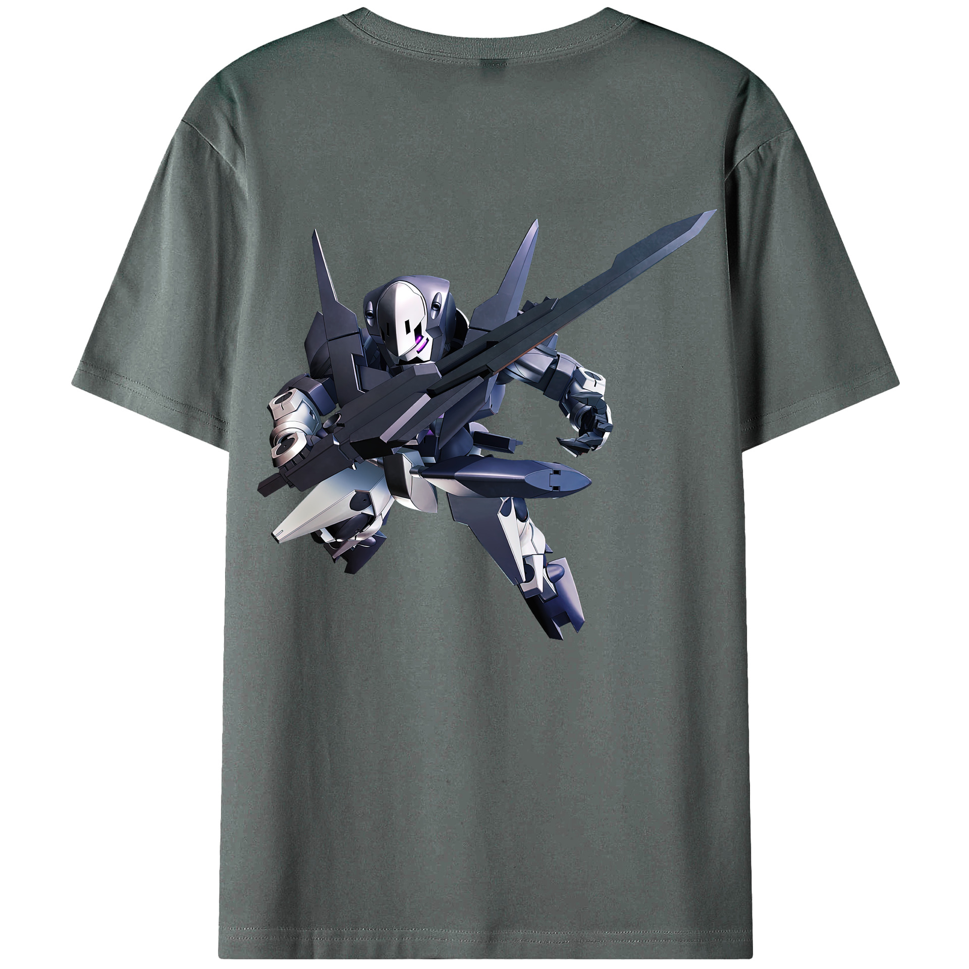 （画像用） 機動戦士ガンダム Mobile Suit Gundam 綿100％ メンズ半袖Tシャツ（バックプリント） 通気性